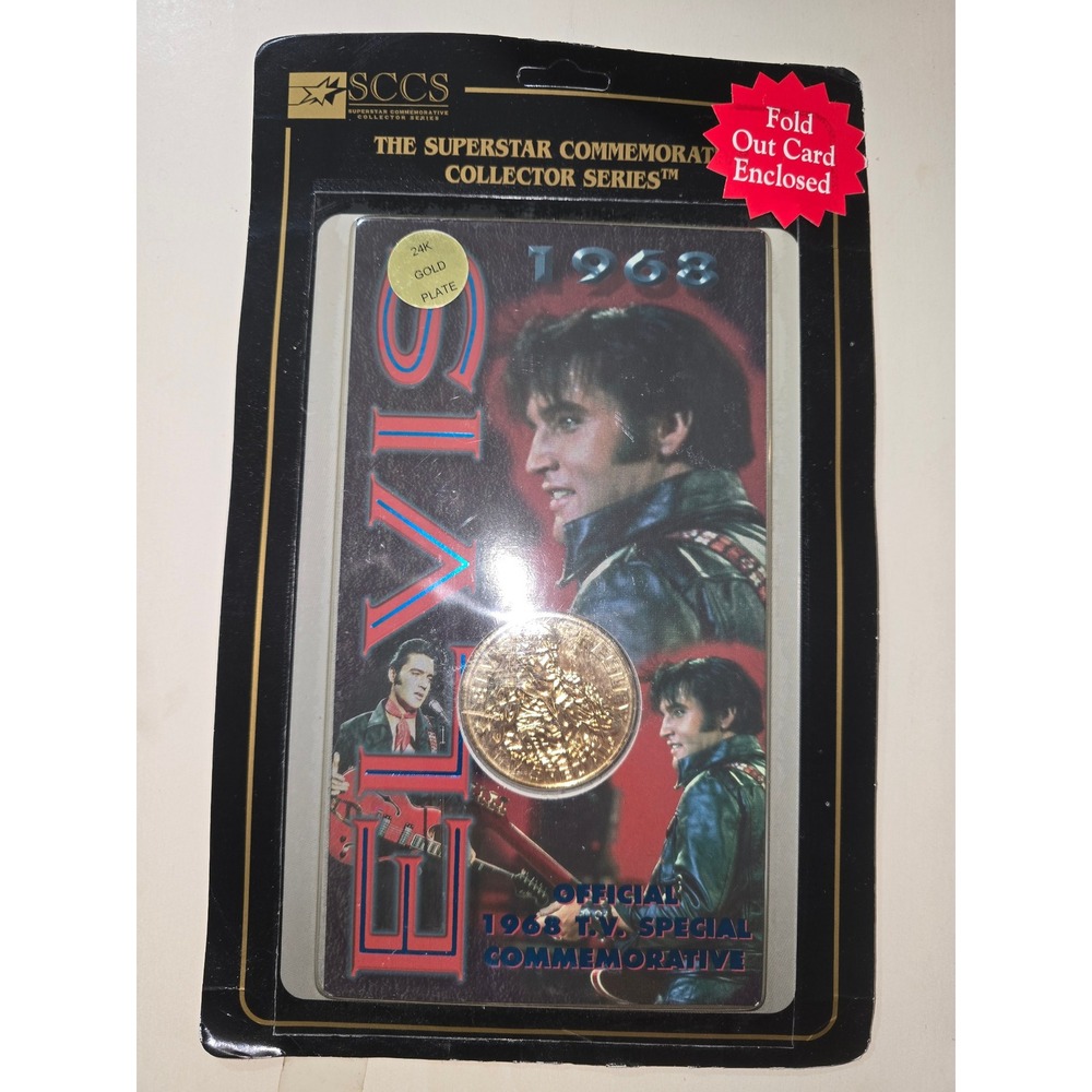 Elvis Presley 1968 TV Special 24K Gold Plate Commemorative Coin SCCS Liberty